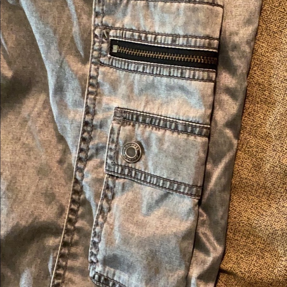 Chrome Silver Cargo Pocket Pants - Picture 3 of 4